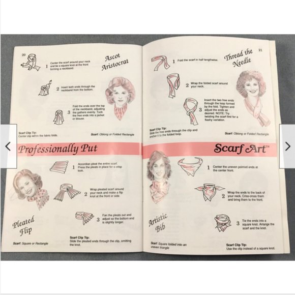 Scarf Art Book How To Bows Knots Wraps Folds 1989 Shirley Botsford - Picture 3 of 4